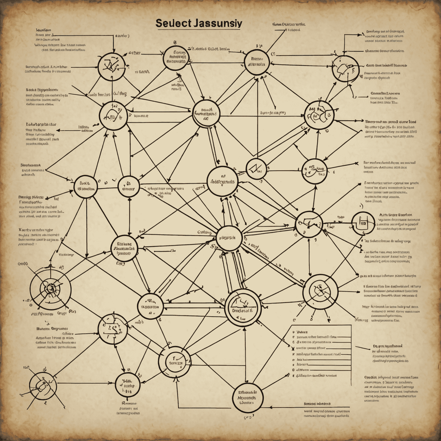 Imagen que ilustra técnicas avanzadas de JavaScript con diagramas complejos y código abstracto